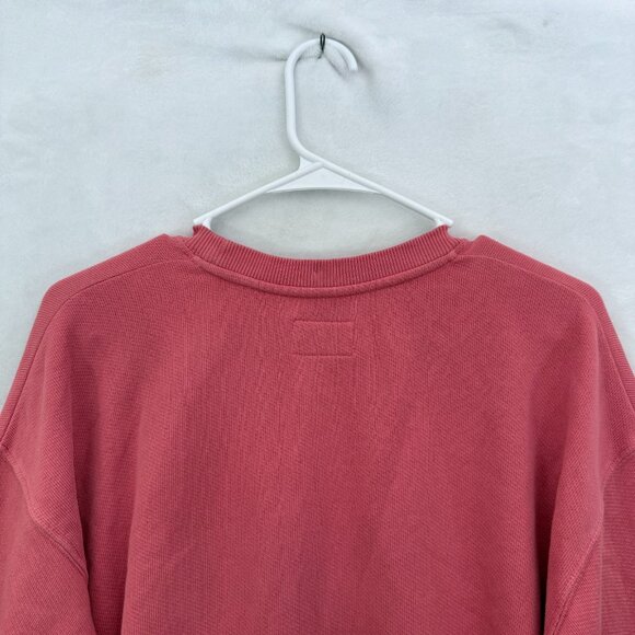 Nudie Jeans Sweatshirt Mens S Pink Fleece Pullover Logo Embroidered - Picture 8 of 9